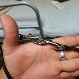 ドラムスティック2本(使用品)とスティックケースの画像