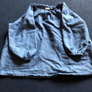 ベビー服　スモック90cm デニム素材