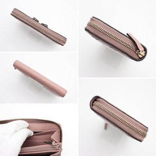 GUCCI/グッチシマ ラウンドファスナー長財布》リボン Aランク 極美品