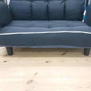 2人掛け  ソファー  黒 ブラック  の画像