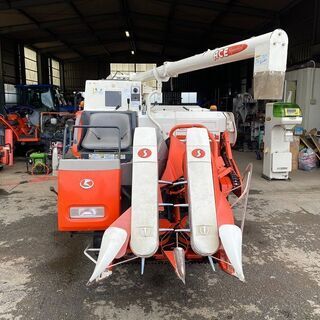 【SOLD　OUT】【茨城発】点検、整備済み　クボタ　2条コンバイン　R218S　オーガ　300時間　クローラー1本新品　刈取スライド　【農機具でっく】【茨城】【コンバイン】