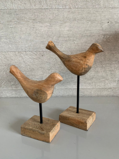 新品展示品☆actus 鳥オブジェ　2個セット