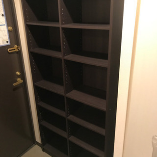 シンプル木製ラック幅900 (ダークブラウン)の画像