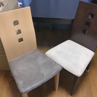 （済）【急募】テーブルと椅子２脚【直接引取】の画像