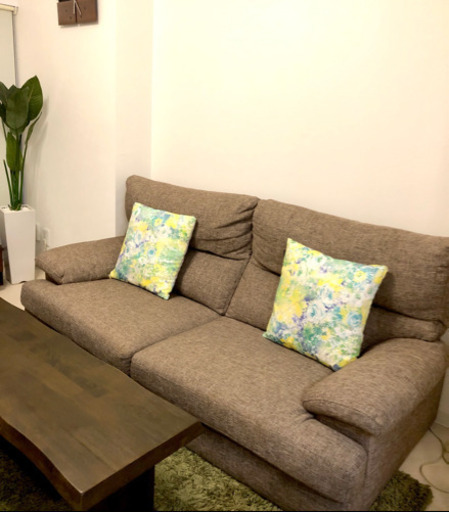 【お取引中】【福岡薬院】3人掛けソファ（太陽家具）引き取り限定