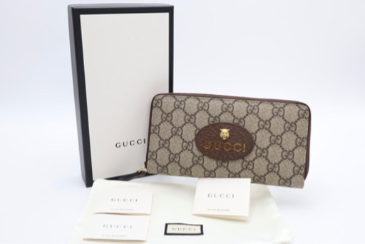《GUCCI/ネオヴィンテージ GGスプリーム 長財布》Aランク 未使用品 極美