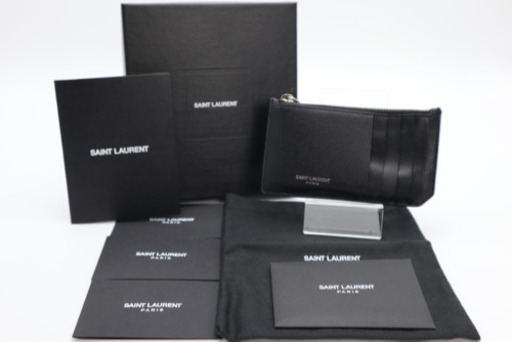 《SAINT LAURENT/ロゴ ケース》Jランク ブラック 箱 袋