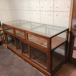 ショーケース ガラスキャビネット アンティーク