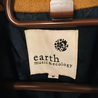 レディース earth コート ジャケット Pコート ブラウン Sサイズの画像