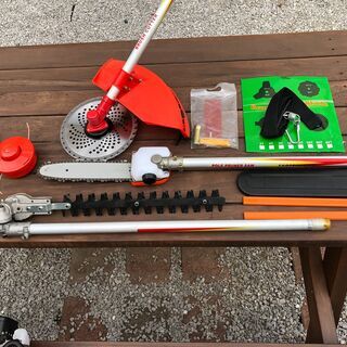 ②未使用品 1台4役 草刈機・バリカンヘッジトリマー・チェーンソー