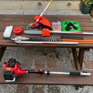 ②未使用品 1台4役 草刈機・バリカンヘッジトリマー・チェーンソー
