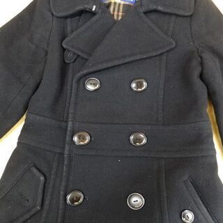 本物★バーバリーブルーレーベル Pコート 38 黒 ウール アンゴラ・カシミヤ混 三陽商会 BURBERRY BLUE LABEL 冬物 コート ☆ PayPay(ペイペイ)決済可能 ☆ 札幌市 豊平区 平岸 アウトレットモノハウスの画像