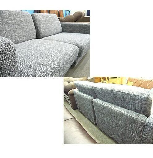 札幌 ソファベッド 幅1590㎜ 二人掛けソファ ２Pソファ グレー系 ソファー ベット 本郷通店