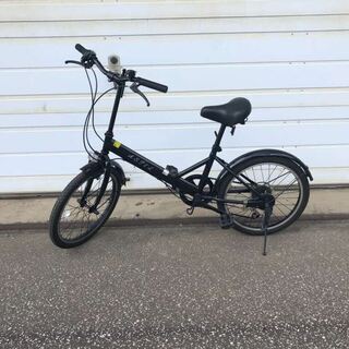 （北見市民限定）折畳自転車／黒（北見市廃棄物対策課・リユース品）管理番号57の画像