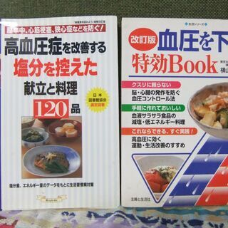 【終了】高血圧を改善の料理本　2冊