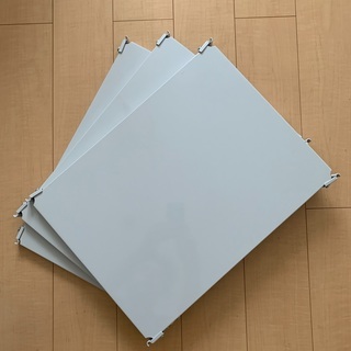 無印良品　スチールユニットシェルフ追加棚(グレー・幅56cm・奥...