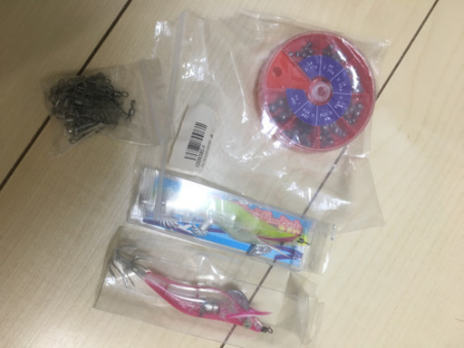 光るエギ、がん球、スナップセット