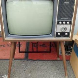 日立・昭和レトロ白黒ブラウン管テレビ★超激アツプレミアムレア物ジ...
