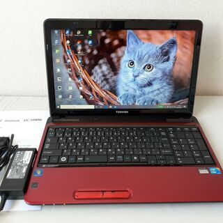 【取引中】💻TOSHIBA　dynabook　SSD搭載　Wi-Fi　マルチ　15インチ　レッド　Windows10　③