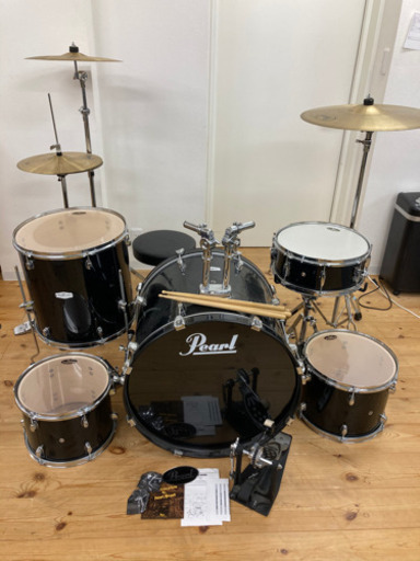 9-265 ドラムセット パール フォーラム 黒 ブラック