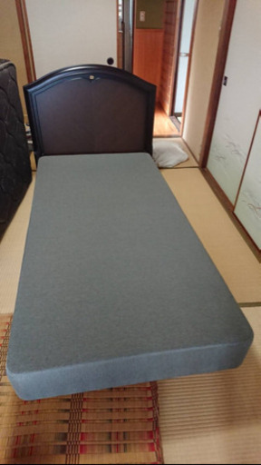 【美品?シモンズ】マットレス付きシングルベッド 5.5インチエクストラハードマットレス ダブルマット（定価 12万円位）?自社配送時?