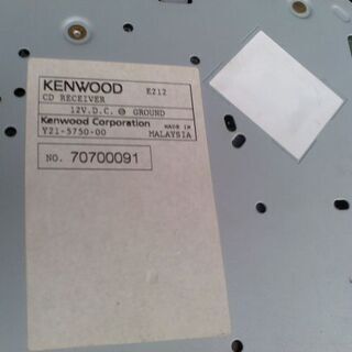 KENWOOD　E２１２　社外CDデッキ＋（各種ハーネス可能＋500円）作動確認済みの画像