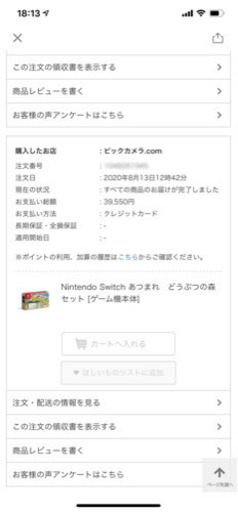 【新品！】Nintendo Switch どうぶつの森エディション