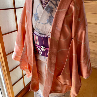 羽織り　正絹絞り　しつけ付き美品