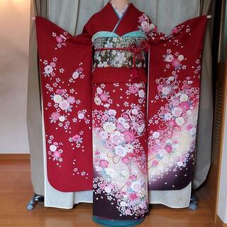 振り袖⑥、長襦袢、袋帯、小物セット