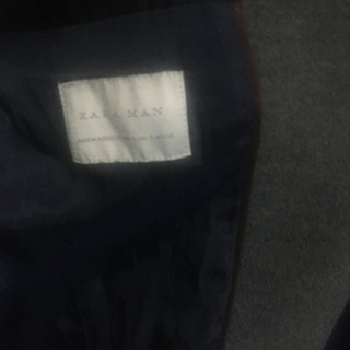 ZARA メンズチェスターコート グレーの画像