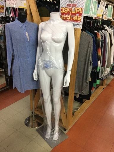 【店頭お渡し】店舗用　ヘッドカット腕付きマネキン　¥16,280(税込)