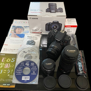 Canon EOS KISS X8i トリプルレンズ　SDカード...