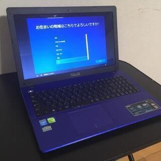 【綺麗なブルーのASUS X550C】返品・フォロー保証！高速SSD搭載！の画像