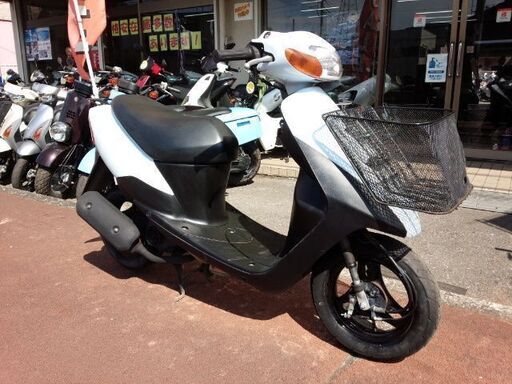 NO.3413　レッツ２　２サイクルエンジン　シャッターキー　前カゴ付き　ライトブルー　☆彡