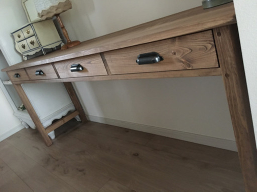 新品　170センチ　作業台　無垢　自然塗料　カウンター　テーブル　キッチン　学習　長　机