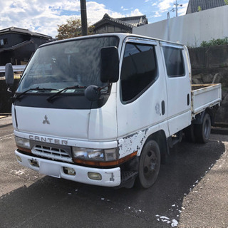 H10 三菱 キャンター ダブルキャブ 検3/6迄 ナビ Blu...
