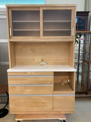 レンジボード 共和産業 食器棚 収納棚 ナチュラル 中古品