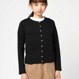 新品タグ付☆セブンデイズサンディ☆長袖クルーネックカーディガン♪ブラックLの画像