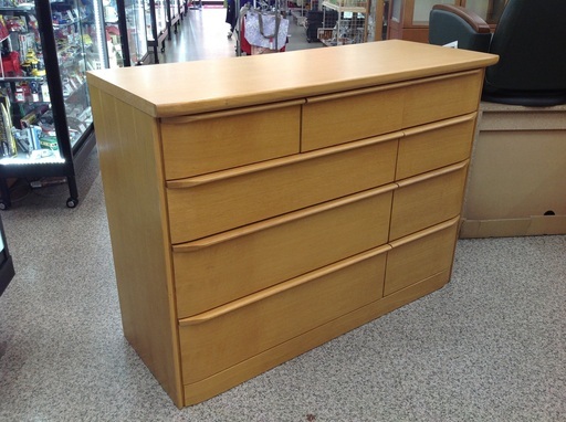 東海家具 ナラ材4段ローチェスト