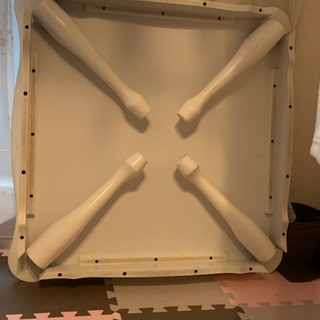 猫足 テーブル 正方形 姫家具 折りたたみの画像