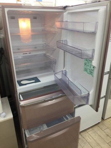 9/25 【ピンクゴールドカラー】定価74,435- MITSUBISHI 335L 冷蔵庫 3ドア 冷蔵庫 冷凍庫 MR-C34W