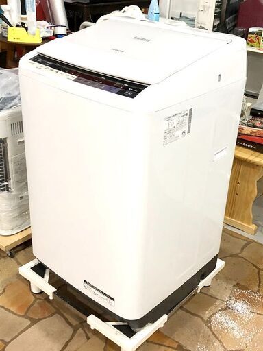 札幌近郊　送料無料　分解清掃済み　HITACHI 日立 全自動洗濯機 BW-V80AE4 ビートウォッシュ 8㎏　2016年製