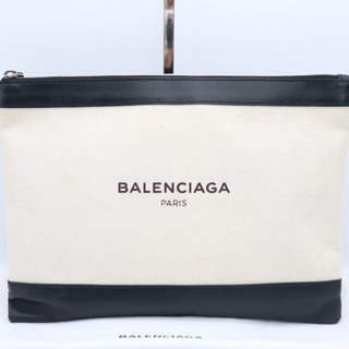 BALENCIAGA/クラッチバッグ》ABランク ブラック ホワイト 袋 美品