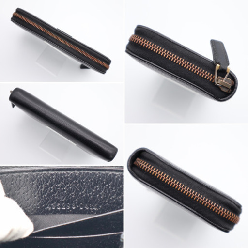 《GUCCI/ラウンドファスナー シェリー 》ABランク 箱 袋 ブラック 美品