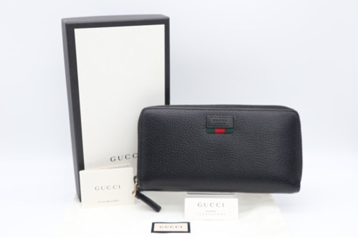 《GUCCI/ラウンドファスナー シェリー 》ABランク 箱 袋 ブラック 美品