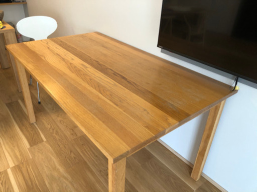値下げ　無印　無垢材ダイニングテーブル