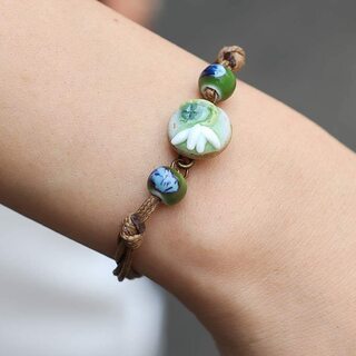 【新品】ブレスレット レディースバングル 腕輪 ジュエリー 長さ調節可能 セラミックの画像