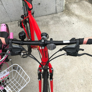 フェラーリ scuderia クロスバイク 21段変速 アルミフレーム