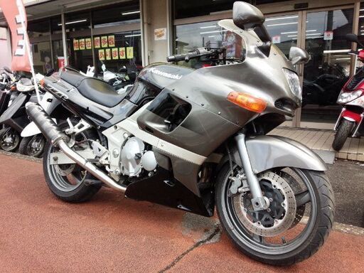 NO.3438　ＺＺＲ４００　Ｎ型　２本出しカーボンマフラー　ブラック／ガンメタリック　☆彡