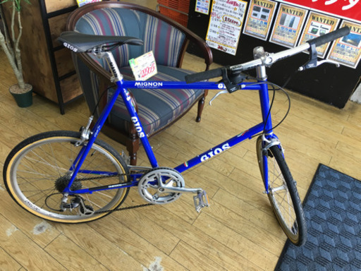 極美品 GIOS MIGNON 20インチ自転車 ミニベロ 青 510mm ジオス ミグノン